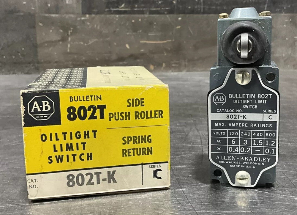 ALLEN BRADLEY 802T-K Oil Tight Limit Switch, Series C, NOS Surplus