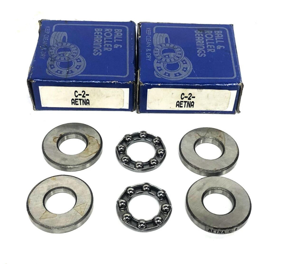 Aetna Thrust Ball Bearing C-2 [Lot of 2] NOS