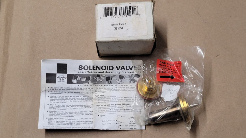 NOS Sporlan / Parker 381054 S-B19/E19 Rebuild Kit