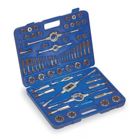 Westward 1Pz37 Tap/Die Set,64 Pieces