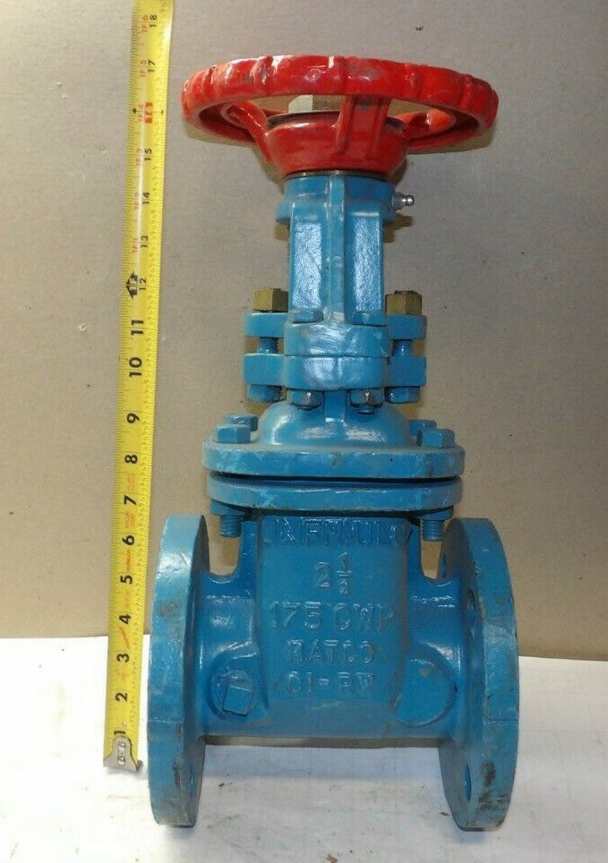 NEW MATCO 4-BOLT FLANGED MANUAL 2-1/2" GATE VALVE 175 CWP  105U09