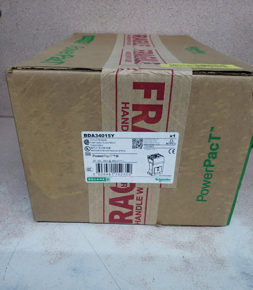 NEW Square D BDA34015Y 3p 480V 15a 18k I-Line Circuit Breaker