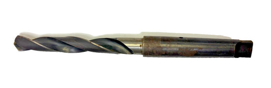 #3 MORSE TAPER SHANK DRILL BIT, SPIRAL 2 FLUTE, OAL 10-1/2"