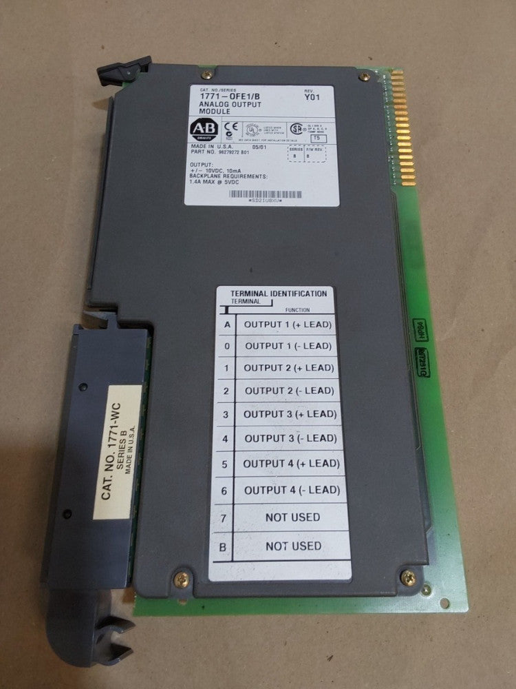 ALLEN BRADLEY ANALOG OUTPUT CARD 1771-OFE1 / B