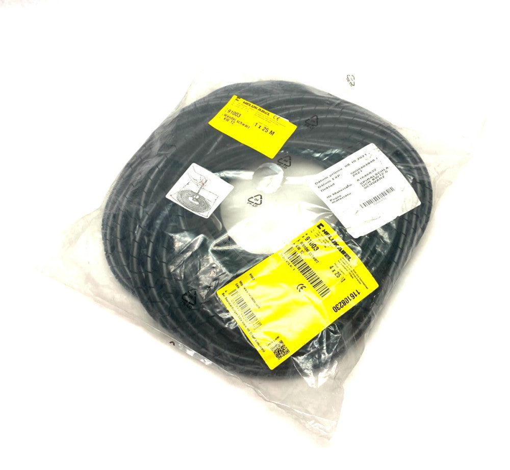 Helukabel 91003 Protective Spiral Cable Wrapping KW 12 Black LOT OF 100 METERS