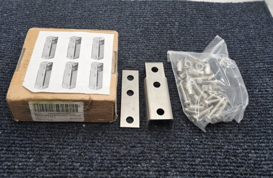 (QTY 6) Eoere 3/4 Inch(20mm) Square Tube Clamp 2 Way T-Joist Steel Tube Connecto