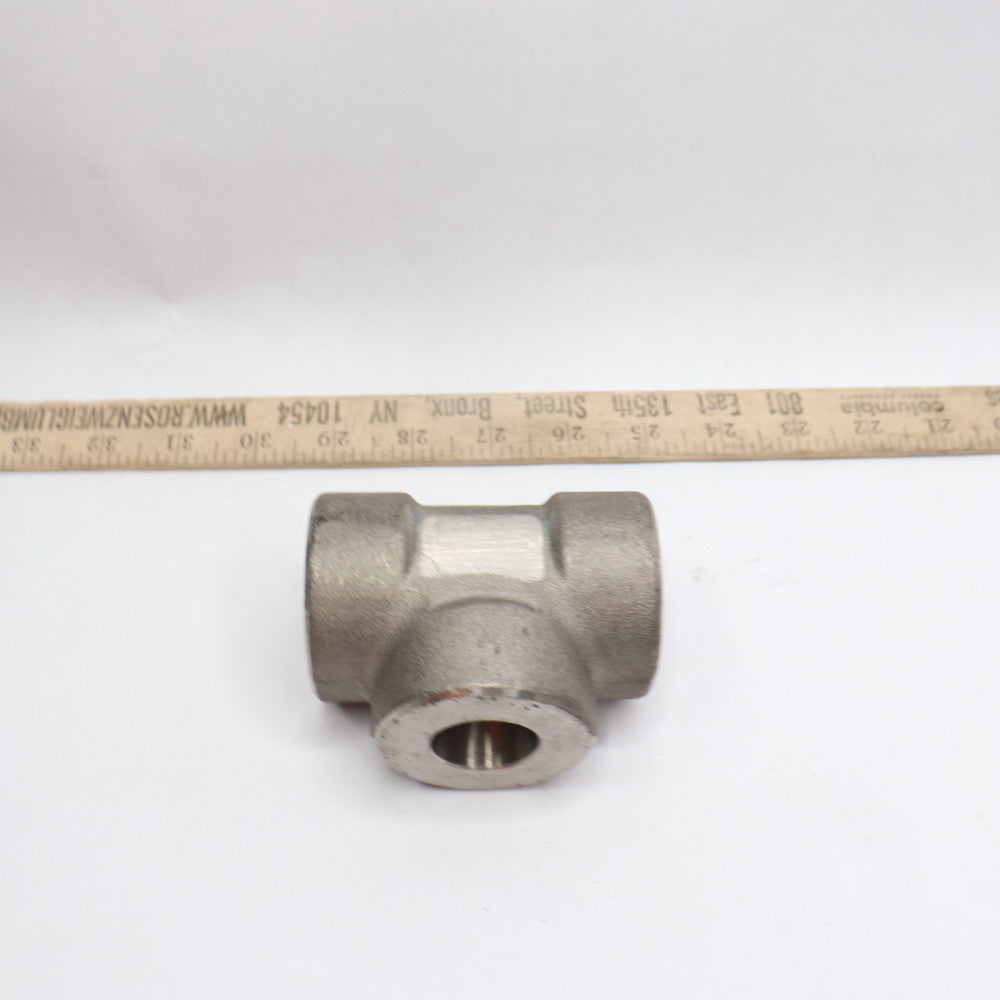 Socket Weld Tee Pipe Fitting 316 Stainless Steel #3000 3/4"