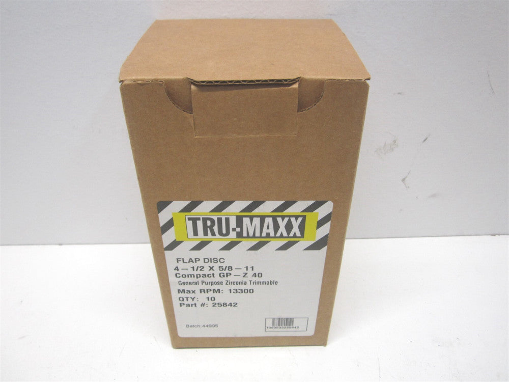 (25842) 4-1/2" 40 Grit, Zirconia Alumina, Type 29 Compact Flap Disc - Pack of 10