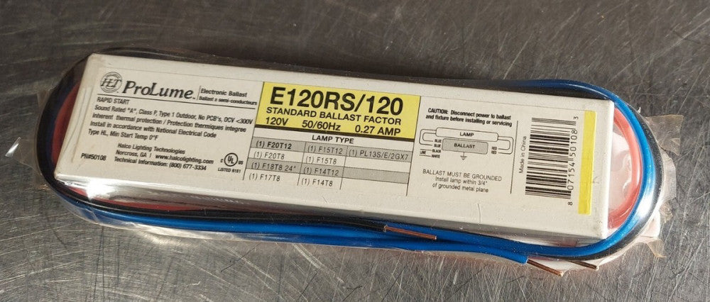 ProLume E120RS/120 Standard Ballast Factor. 120V, 50/60Hz, 0.27 Amp