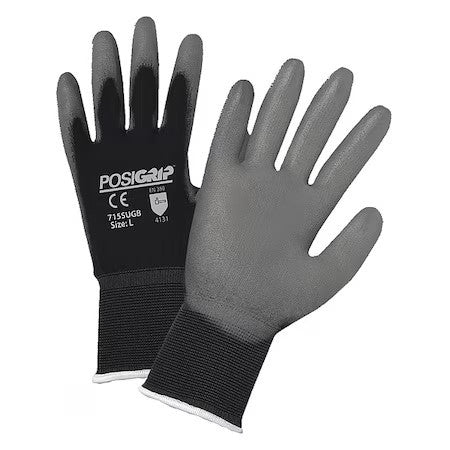 Pip 715Sugb Coated Gloves, Nylon, Smooth, Palm & Fingers, Knit Wrist,