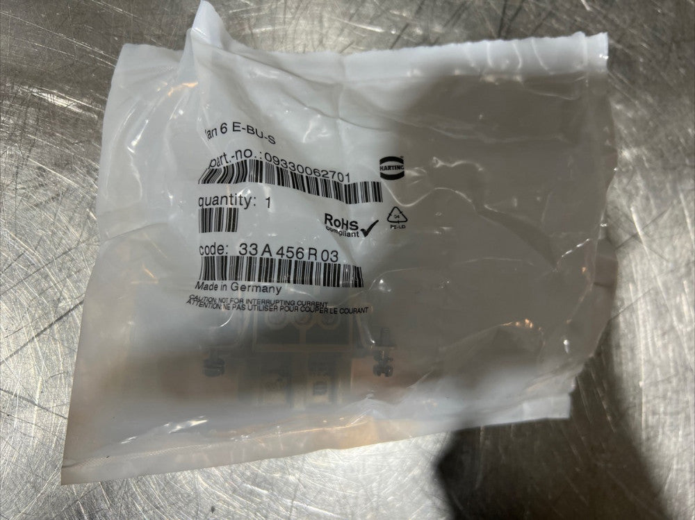 HARTING 09330062701 HAN 6 E-BU-S Nos Surplus