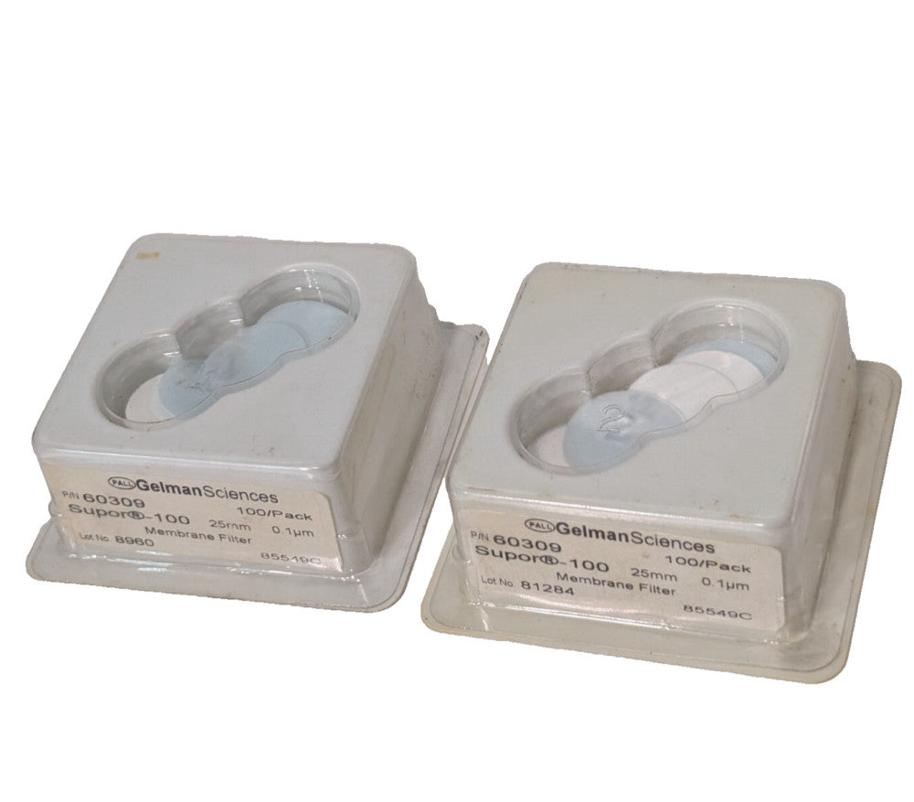 2 Packs: Pall Gelman Sciences 60309 Supor-100 Membrane Filter Discs, 25mm, 0.1μm