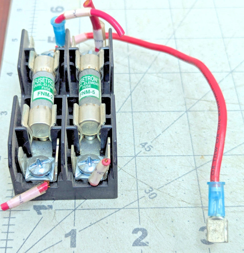 BM6032PQ 2 Pole Fuse Holder 600 V 30 Amp With FNM-2 & FNM-5 Fuses [OF60]