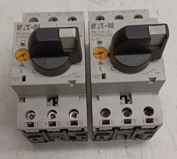Eaton PKZM0-25 XTPR025BC1 Motor Starter Circuit Breaker (Lot Of 2)