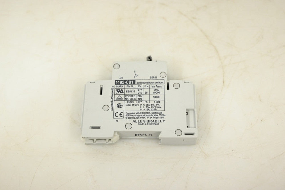 Allen-Bradley Circuit Breaker 1P 1A 277VAC 65VDC 1492-CB1