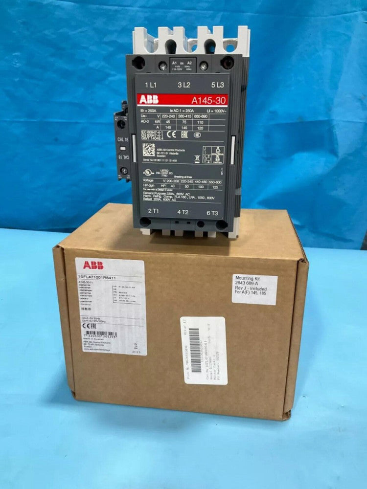 One Brand New Boxed ABB A145-30-11-84 3P 120 V coil Contactor