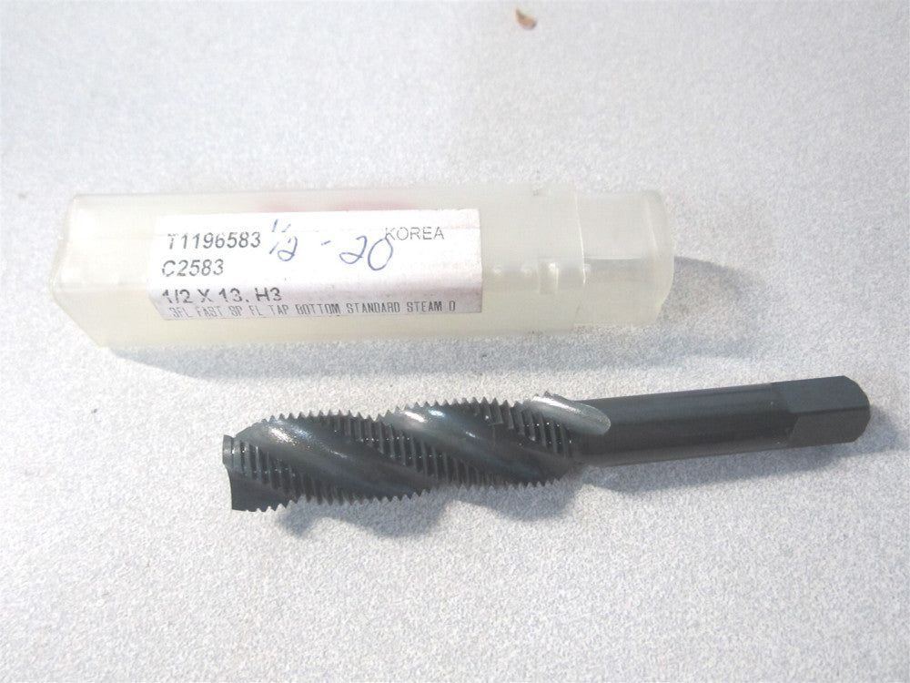 YG-1 1/2"-20 UNG H3 3 Flute Fast Standard Bottoming Steam Spiral Flute Tap 