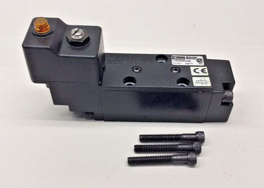Parker L7452440149B Used Solenoid Valve Schrader Bellows