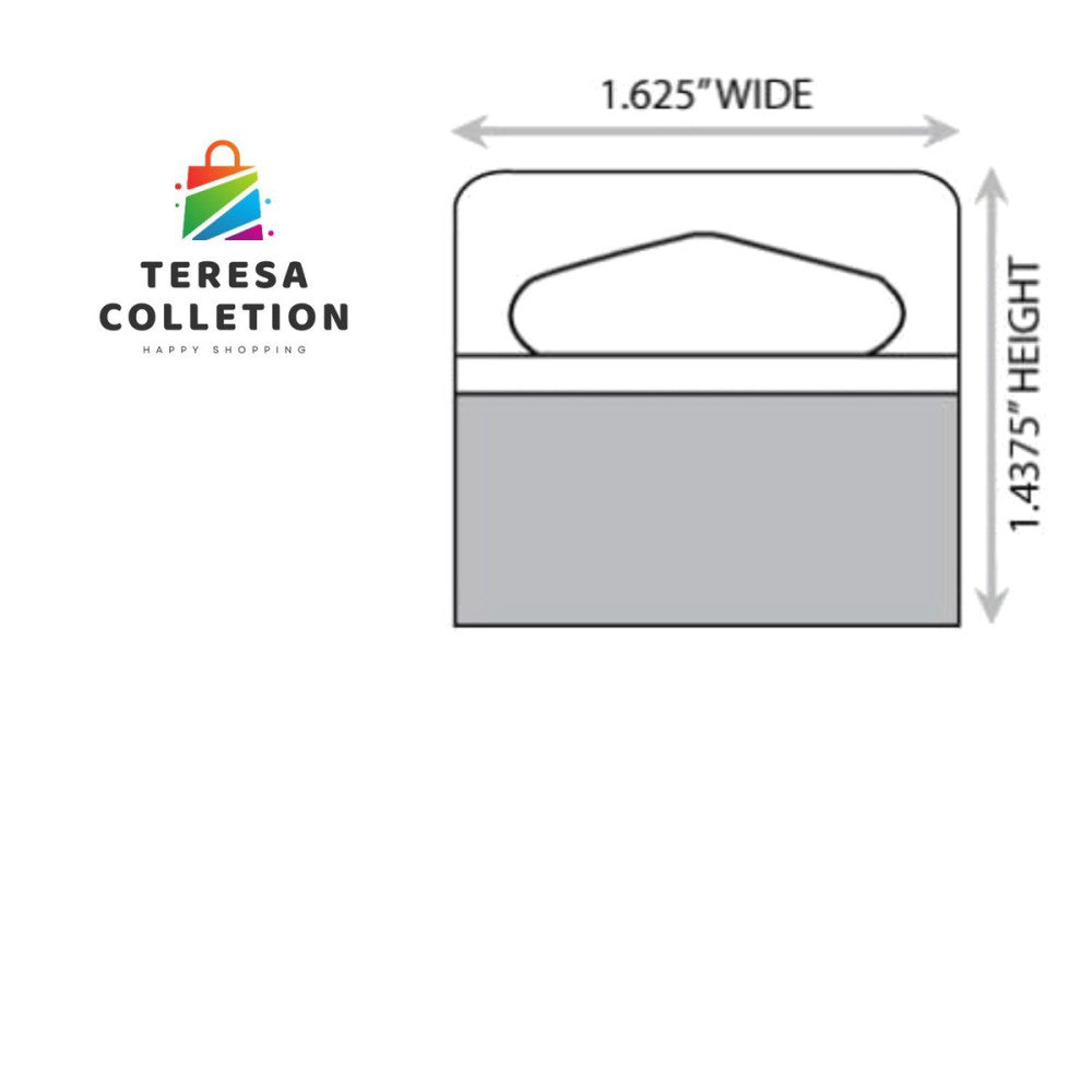 Versatile Clear Hang Tabs 1-5/8'' x 1-7/16'' with Strong Adhesive - 1000 Count