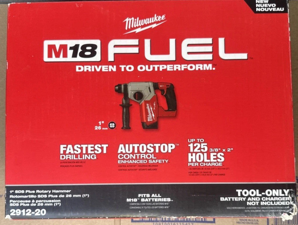 Milwaukee 2912-20 1” Sds Rotary Hammer