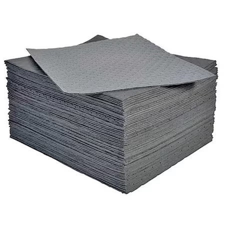 Pig Mat285 Sorbent Pad, 11 Gal, 15 1/2 In X 20 In, Universal, Gray,