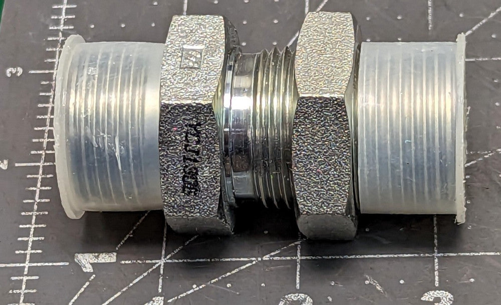 12 WLO-WLNL-S Bulkhead Tube Union ¾” ORFS X ORFS Steel Seal-Lok, O-Lok [C6S4]