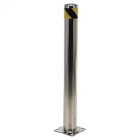 Zoro Select Bol-Ss-42-4.5 Bollard,4-1/2",42 In. H,Silver
