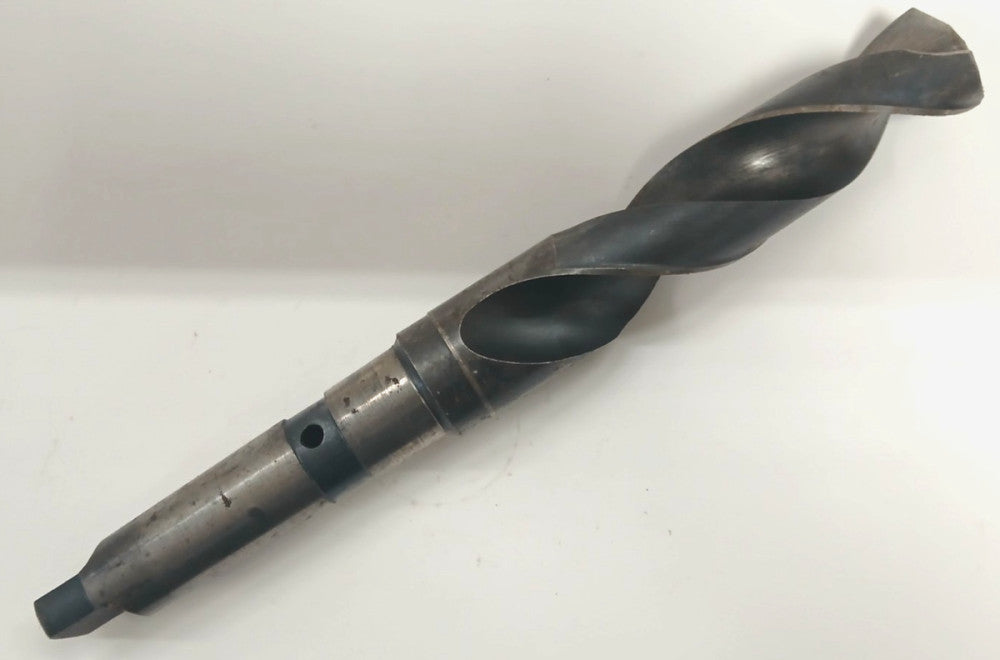 CLEVELAND 1-1/2 HS TWIST DRILL BIT W/ TAPER SHANK MT4 2 FLUTE OAL 13"