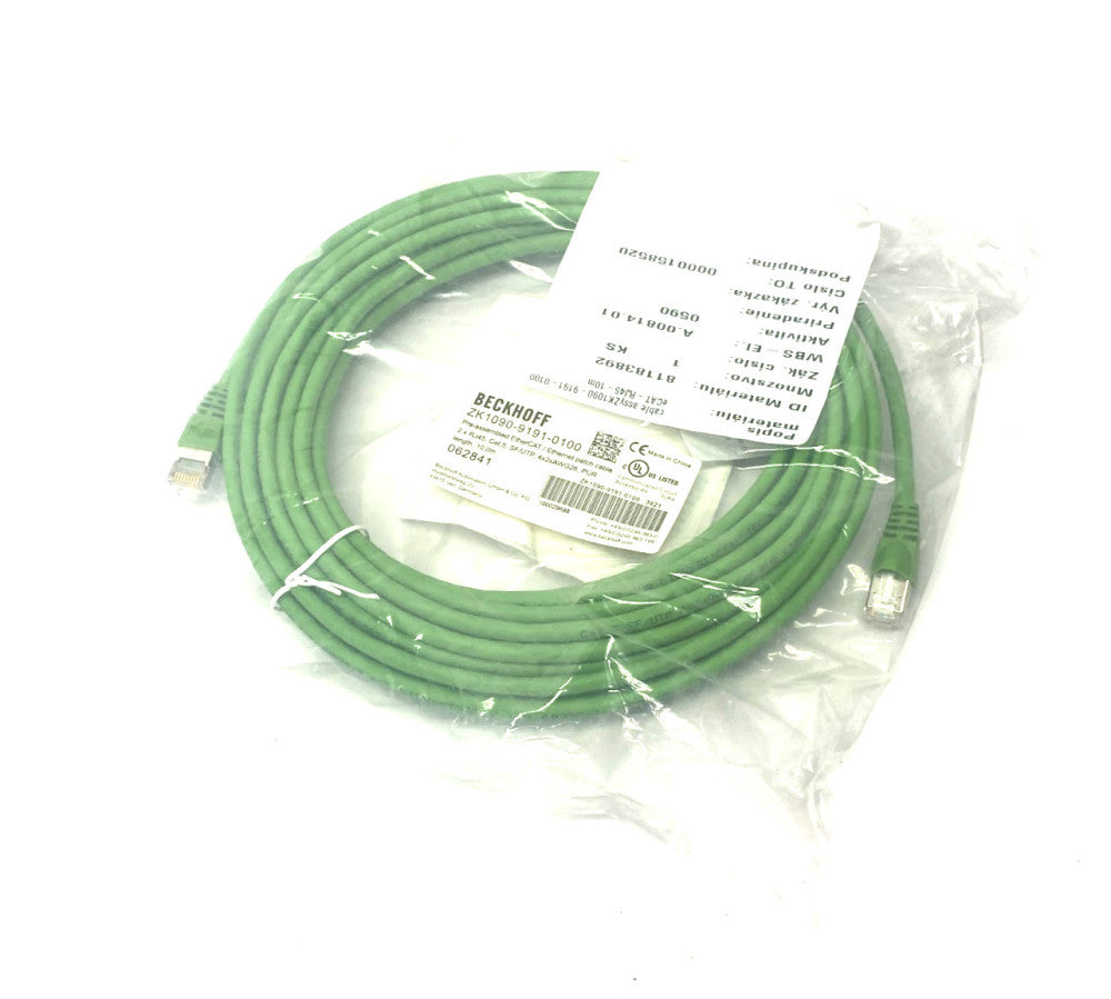 Beckhoff ZK1090-9191-0100 Ethernet/EtherCAT Patch Cable 10m 2 x RJ45 062841