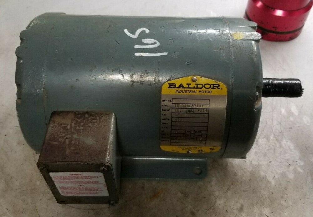 BALDOR 3/4 HP ELECTRIC AC MOTOR 460 VAC 1140 RPM 3 PHASE 143T FRAME