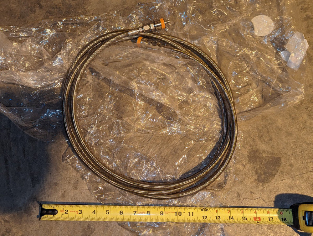 ~10' Swagelok Braided Tube w QC4-Key2 Quick Connect Ends