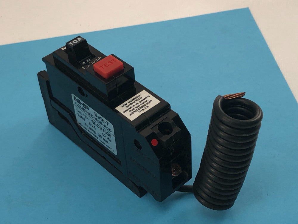 NHP Safe-T Breaker SRCB1030 10amp, 240v, 50Hz, Combined MCB-RCD  **NEW**