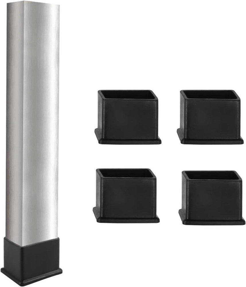Rectangle Furniture Leg Protectors 50 x 25mm, Masendelk 25 x 50mm, Black 