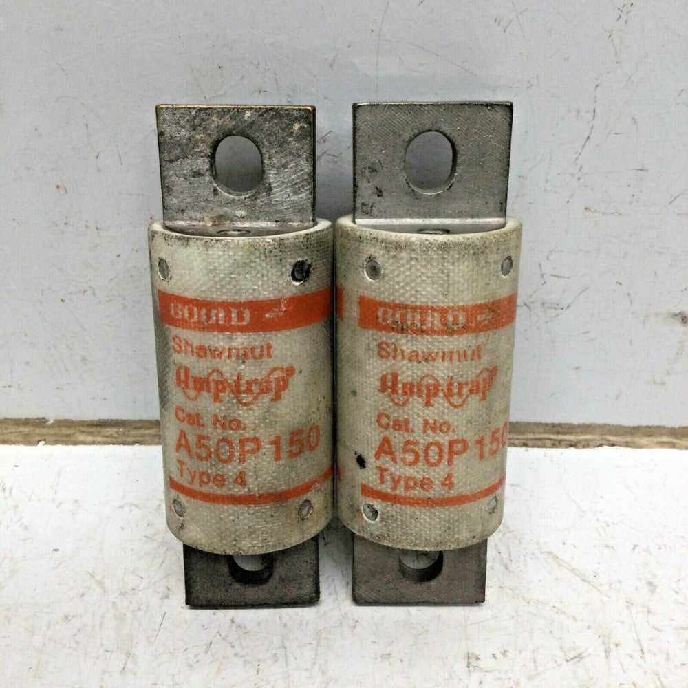 GOULD FERRAZ SHAWMUT A50P150 TYPE 4 AMPTRAP FUSE 150 AMP 500V (2 PACK)