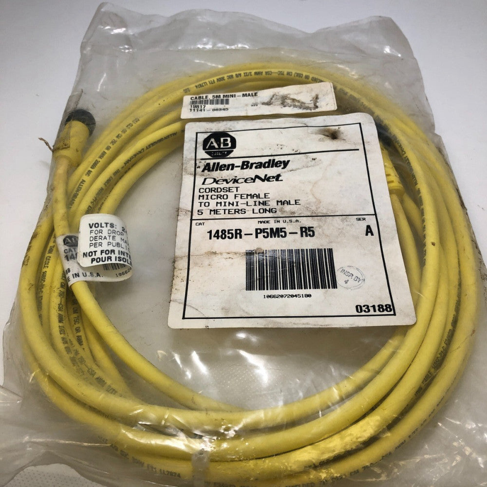 Allen Bradley 1485R-P5M5-R5 ser.A Corset Micro Female to Mini-Line Male 5M  NEW