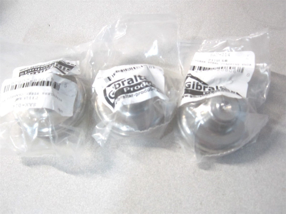 Gibraltar (SAK-014-G) 2" Head, Stainless Steel Knurled Knob - Lot of 3