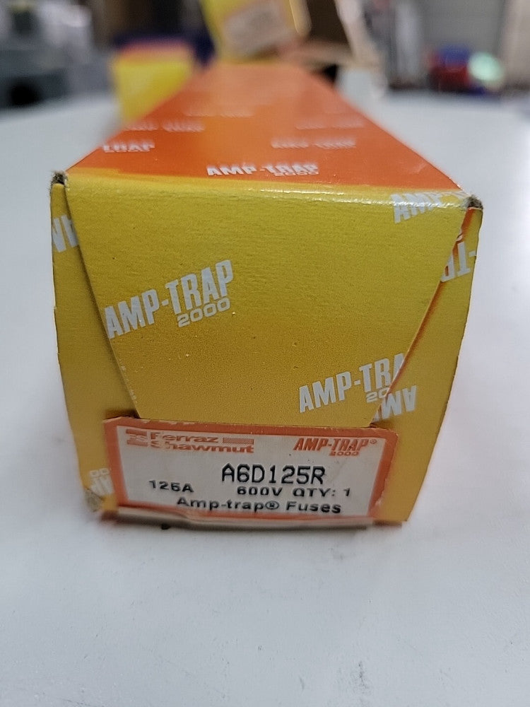 NEW Ferraz Shawmut Amp-Trap 2000 A6D125R Fuse 125A 600V AC