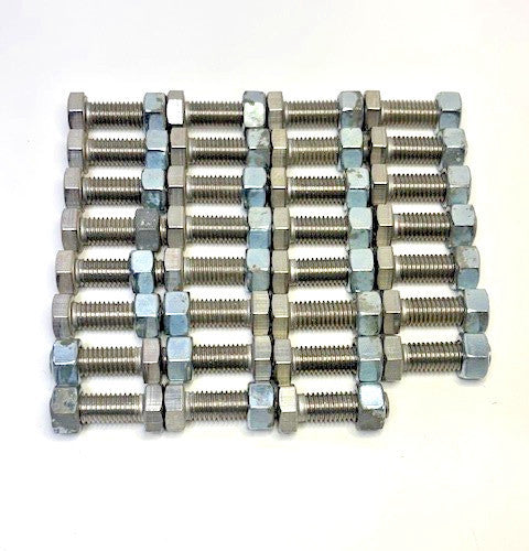 1/2IN- 13 STAINLESS STEEL HEX CAP SCREWS W/NUTS (SET OF 31)
