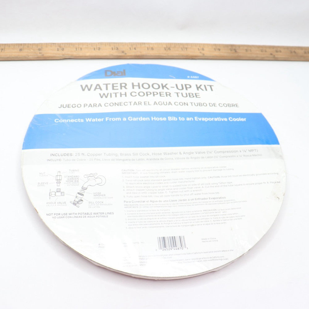 Dial Water Hook Up Kit Copper Orange 1/4" Comp. x 1/8" MPT 4487-Tubing Only