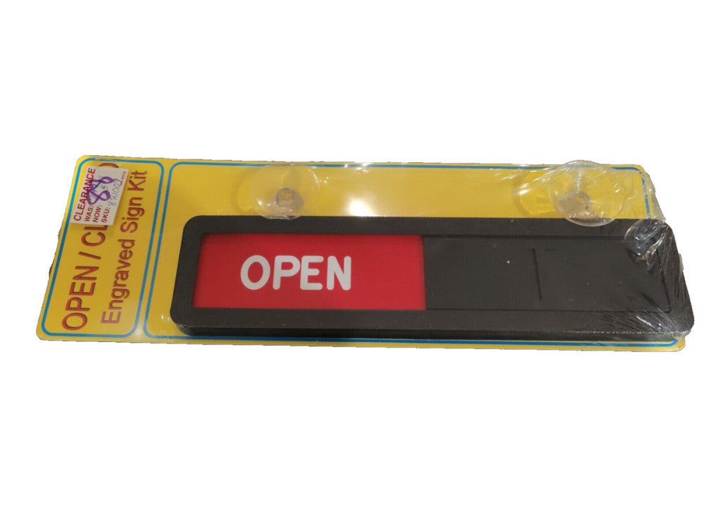 U.S. Stamp & Sign, Slider Sign "Open/Closed", Slide to Change, Door, Occupancy
