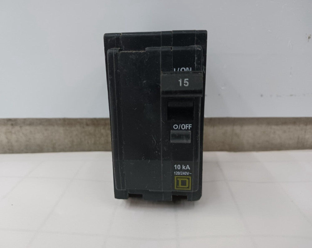SQUARE D 15 AMP CIRCUIT BREAKER 2 POLE 120/240 VAC QO215