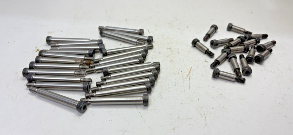 ALLOY STEEL 1/4"-20 SHOULDER SCREW, ASSORTED LOT OF 39