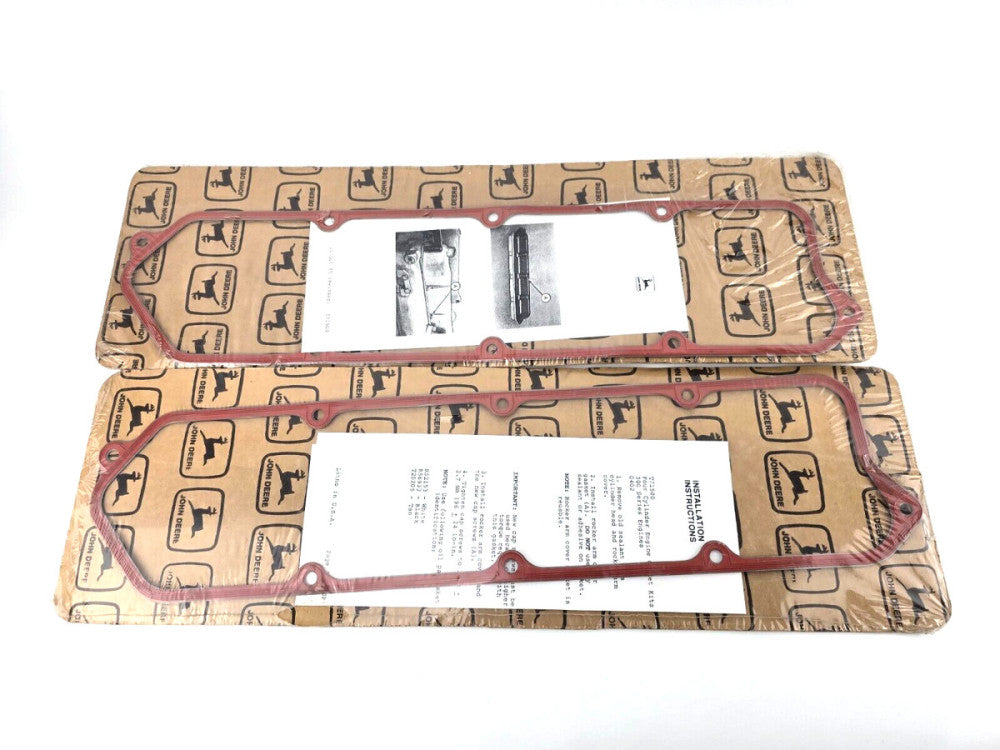 2pc John Deere Valve Cover Gasket 2020 2030 6600 2355 2750 3020 2555 2350 2040