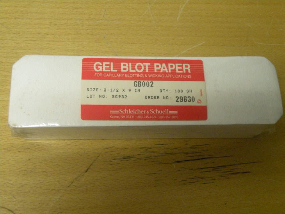 Pk/100 Gel Blot Paper GB002 2-1/2" X 9"