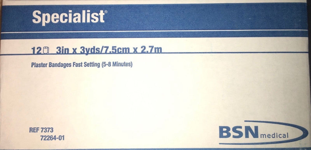 (Box of 12) BSN 7373 / 72264-01 Specialist Plaster Fast Setting 3" X 3yd (NEW)