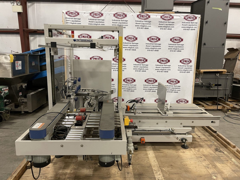 2021 Interpack CE-12P Semi-Automatic Box Former Case Sealer/Erector 4x1/4HP 110V