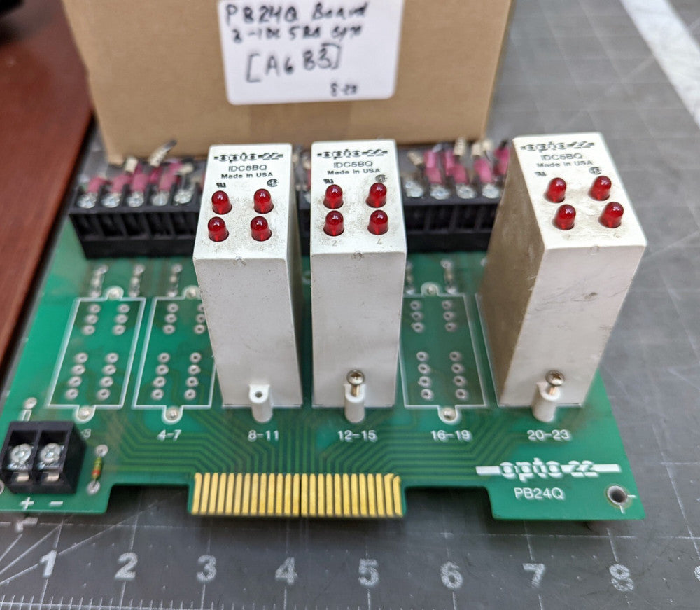 Opto 22 PB24Q 6-Slot Board With 3 IDC5BQ Quad Pak 4-Channel Input Modules [A6B3]
