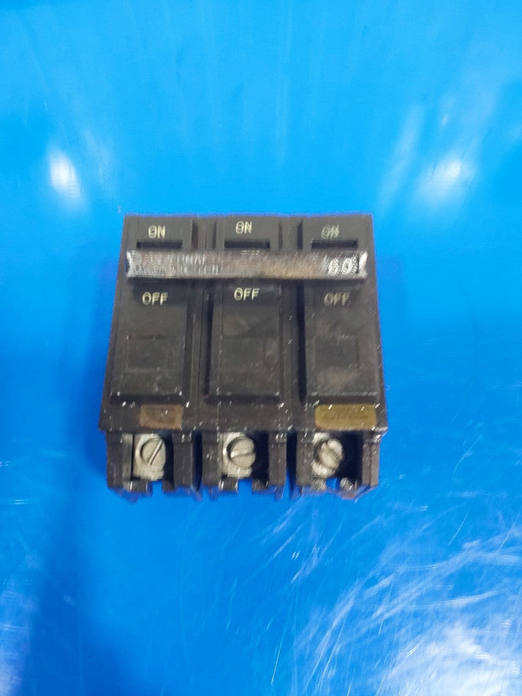 GENERAL ELECTRIC THQB 60 Amp 3 Pole Circuit Breaker 240V BOLT ON THQB32060