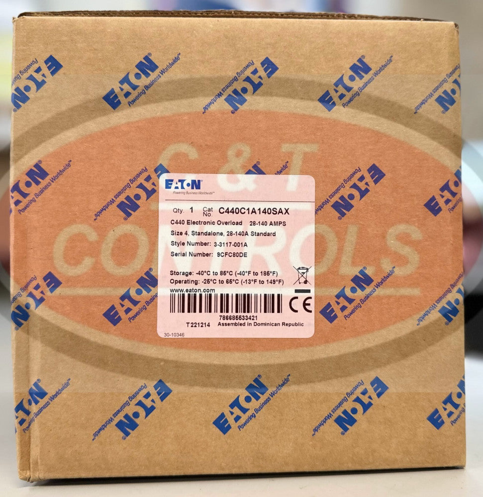 Eaton C440C1A140SAX Size 4 28-140A Overload Relay New In Box USA Stock