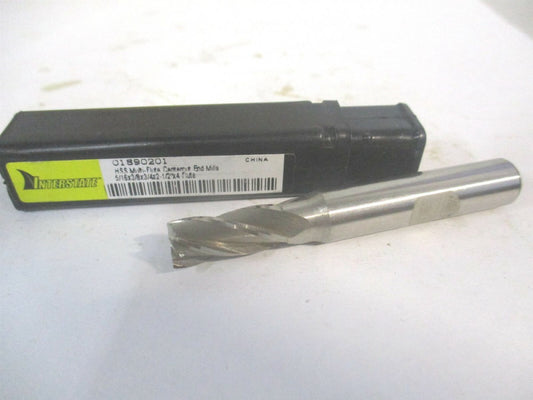(720-3207) 5/16" x 3/4" x 3/8" x 2-1/2" OAL HSS 4 Flute Square End Mill 
